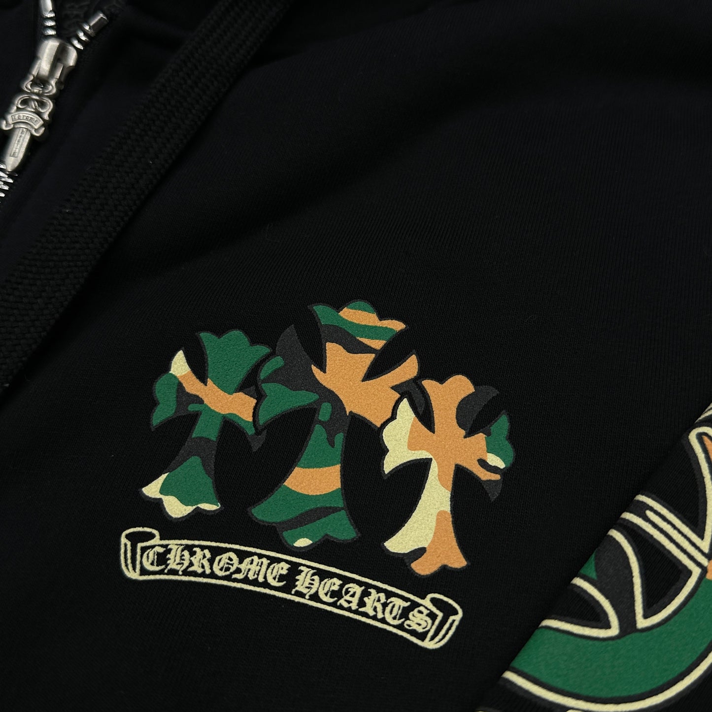 Chrome "Camo Triple Cross" Horseshoe Zip Hoodie