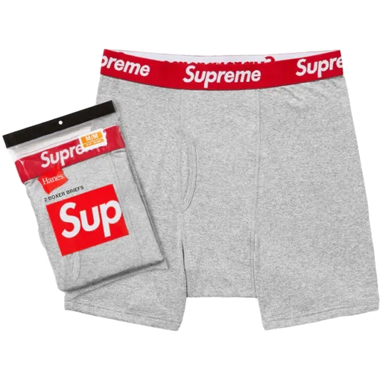 Supreme x Hanes Boxers Gray