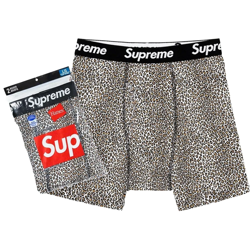 Supreme x Hanes Boxers Leopard