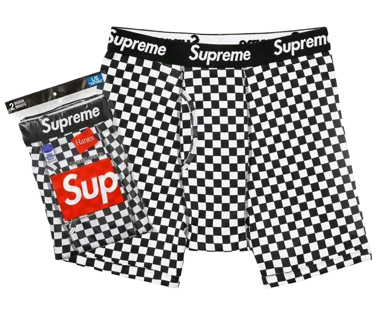 Supreme x Hanes Boxers Checkered