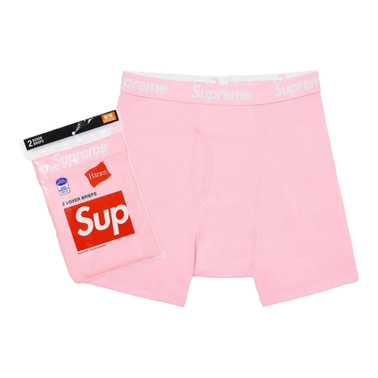 Supreme x Hanes Boxers Pink