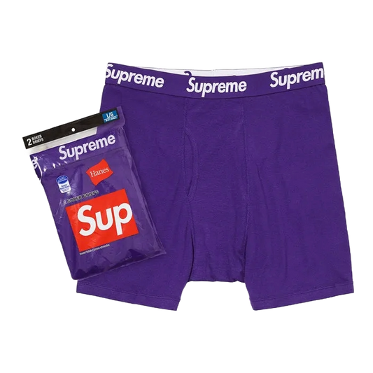 Supreme x Hanes Boxers Purple