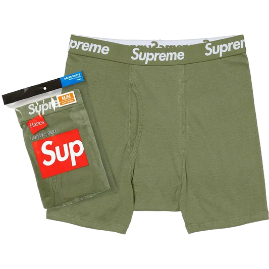 Supreme x Hanes Boxers Olive
