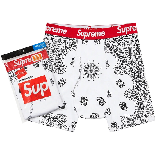 Supreme x Hanes Boxers White Bandana