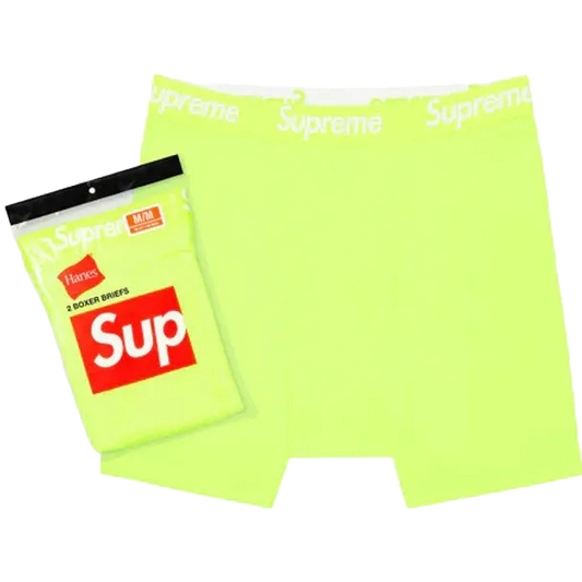 Supreme x Hanes Boxers Fluorescent Yellow