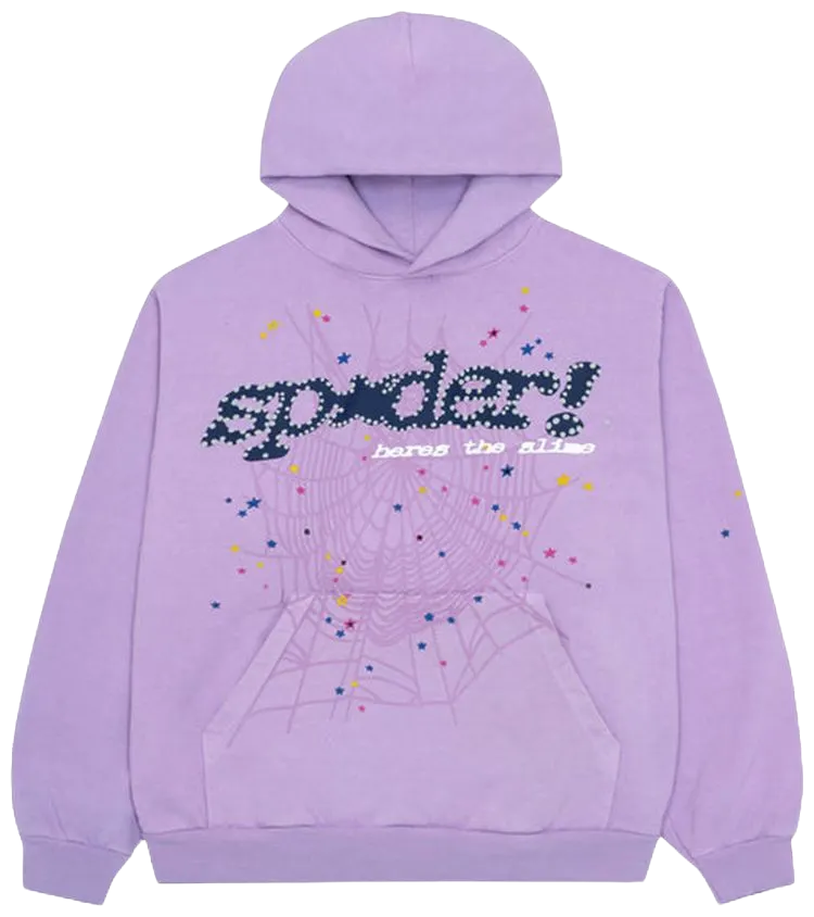 Sp5der Acai Hoodie Purple