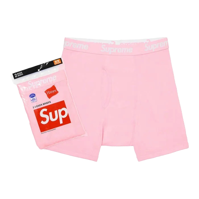 Supreme x Hanes Boxers Pink