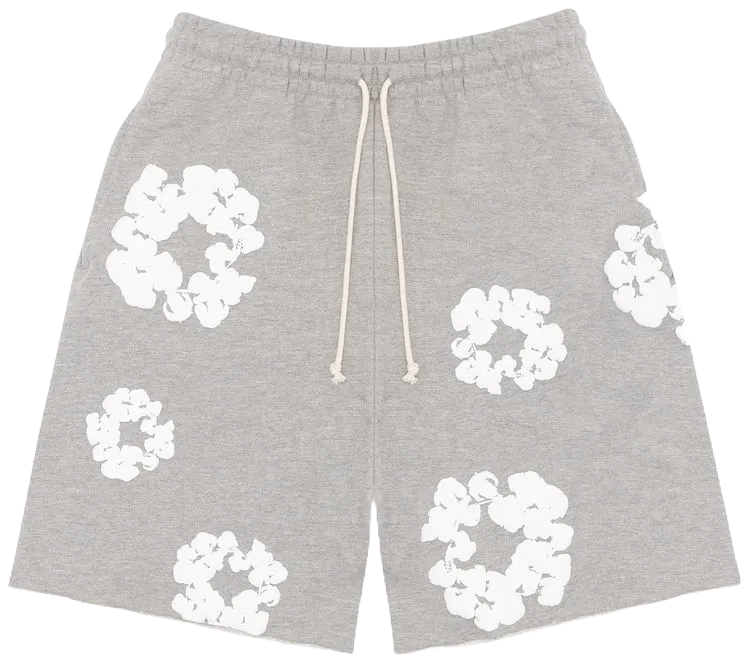 Denim Tears Cotton Wreath Shorts Gray