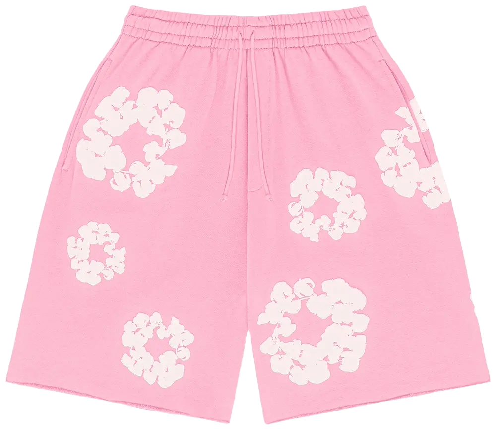 Denim Tears Cotton Wreath Shorts Pink