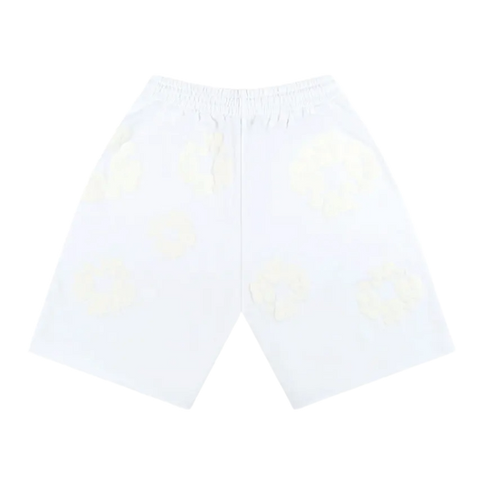 Denim Tears Cotton Wreath Shorts White Mono